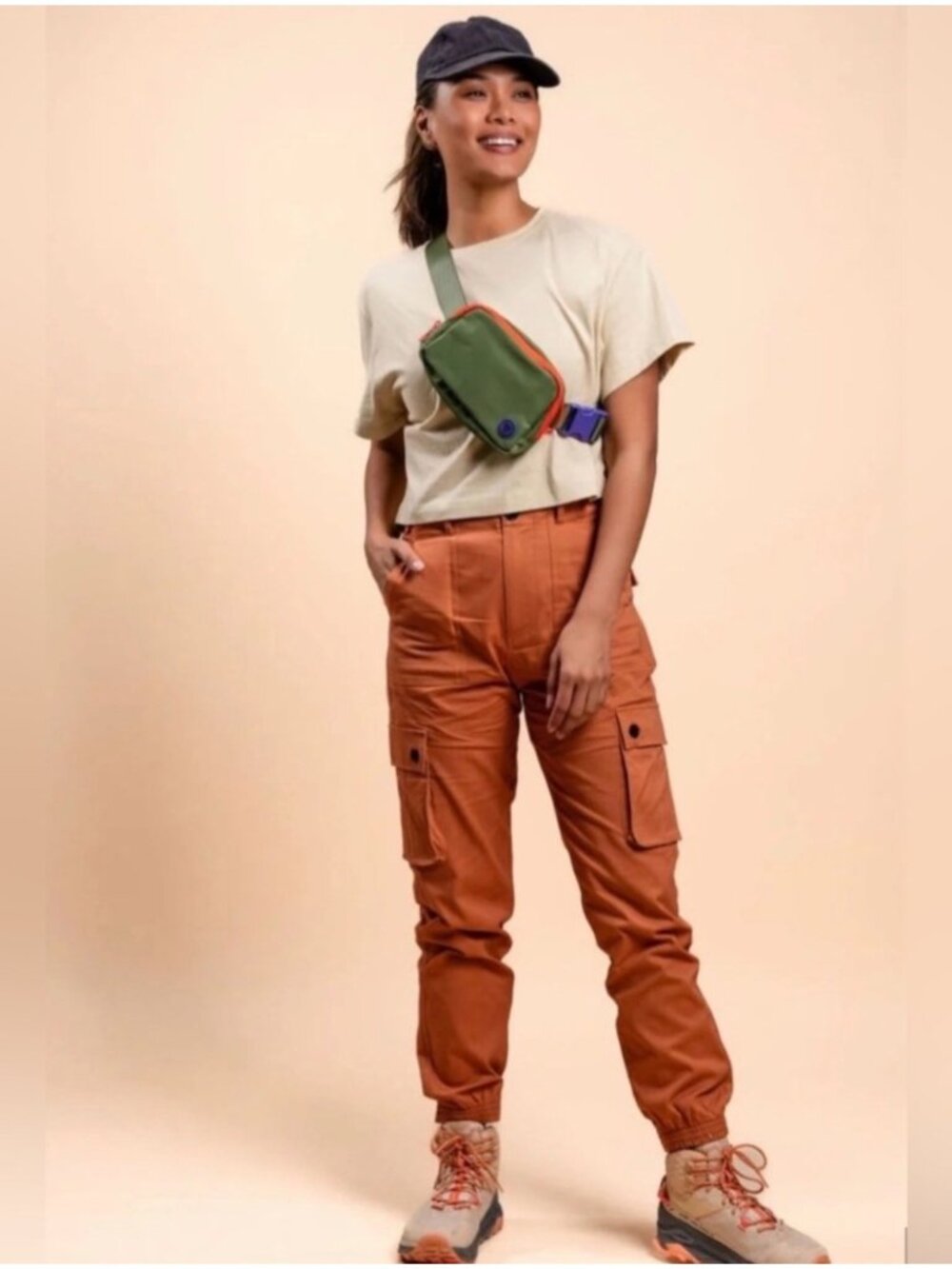 Wondery Isabel 3.0 Cargo Jogger Pants Utility Outdoor Rust Tapered Hiking XS